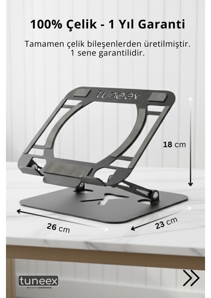 Xleath Tüm Modellerle Uyumlu Katlanabilir Sınırsız Açılı Deri Korumalı Laptop Standı Soğutucu fırsatları