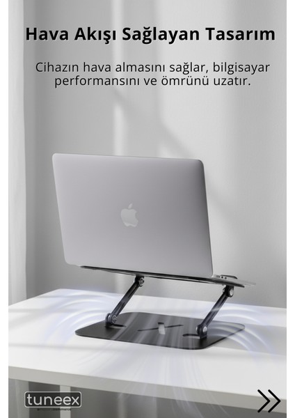 Xleath Tüm Modellerle Uyumlu Katlanabilir Sınırsız Açılı Deri Korumalı Laptop Standı Soğutucu indirimleri