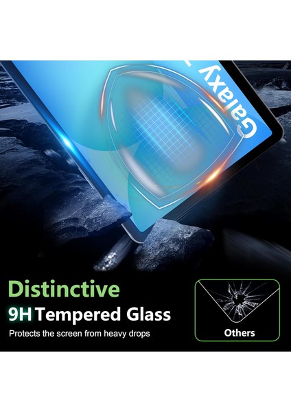 Samsung Galaxy Tab S10 Fe Plus SM-X620 ile Uyumlu Kırılmaz Tablet Temperli Cam Ekran Koruyucu 2 Adet indirimleri
