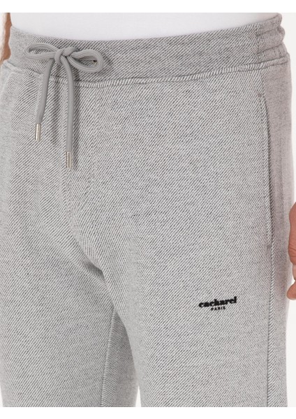 Erkek Gri Melanj Slim Fit Pamuk Karışımlı Eşofman Altı 50309835-VR086
