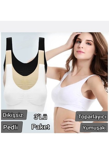 3’lü Pedli Toparlayıcı Sıkılaştırıcı Kalın Askılı Sütyen fiyatları