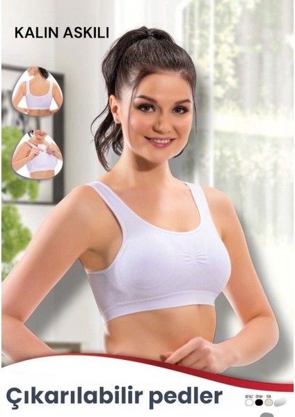 3’lü Pedli Toparlayıcı Sıkılaştırıcı Kalın Askılı Sütyen modelleri