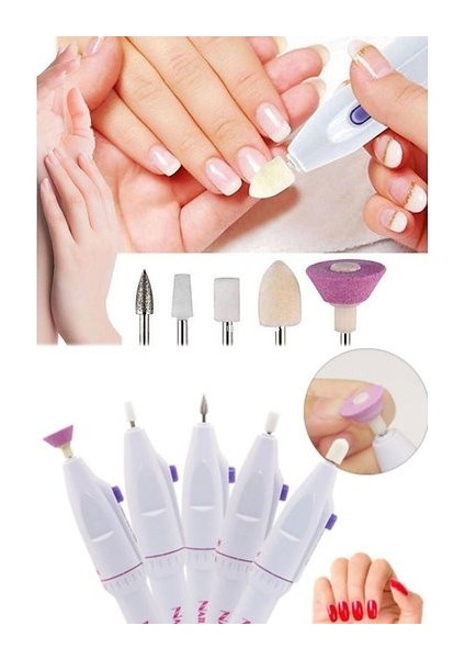 5 Başlıklı Manikür Seti Manikür Pedikür Cihazı T-16