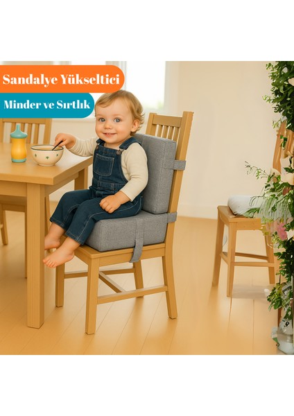 Bebekler ve Çocuklar Için Sandalye Yükseltici Mama Sandalyesi Minderi