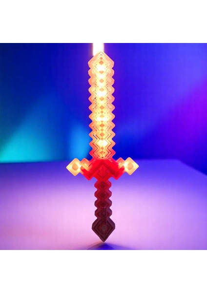 Minecraft Işıklı Sesli Piksel Oyuncak Kılıç 40 cm 1 Adet fırsatları