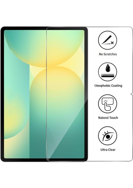 Samsung Galaxy Tab S10 Fe Plus SM-X620 ile Uyumlu Kırılmaz Tablet Temperli Cam Ekran Koruyucu