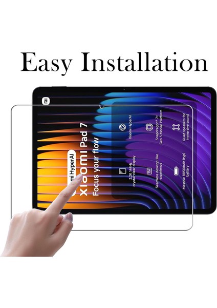 Xiaomi Pad 7 Inç ile Uyumlu Kırılmaz Tablet Temperli Cam Ekran Koruyucu 2 Adet modelleri