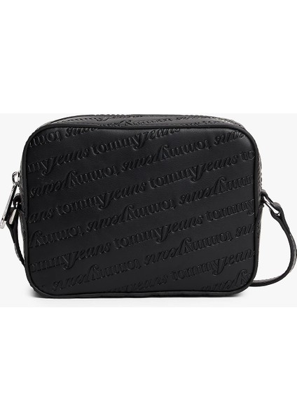 Tjw Must Tamamı Baskılı Kamera Kadın Siyah Çanta AW0AW17865BDS
