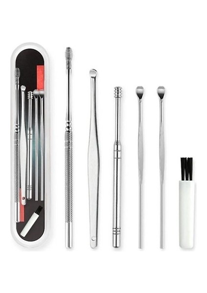 6 Parça Paslanmaz Çelik Kulak Temizleyici