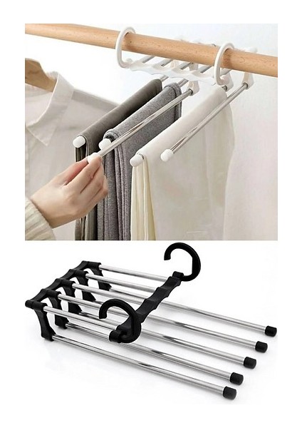 Katlanabilir 5li Pantolon Askısı