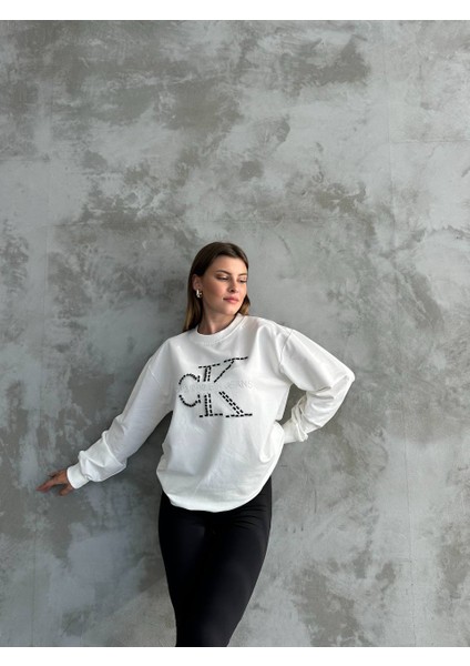 Asur Butik Kadın Taşlı Sweatshirt fiyatları
