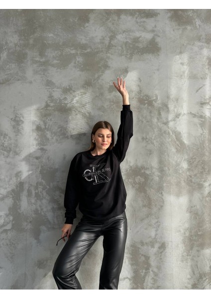 Asur Butik Kadın Taşlı Sweatshirt modelleri