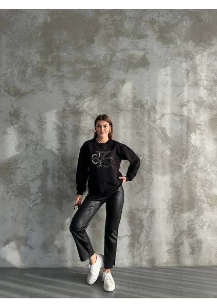 Asur Butik Kadın Taşlı Sweatshirt fırsatları