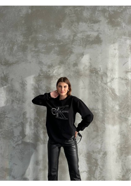 Asur Butik Kadın Taşlı Sweatshirt indirimleri