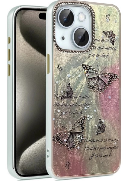 iPhone 15 Kılıf Blade Aynalı Desenli Kapak - Desen 6-(5796)