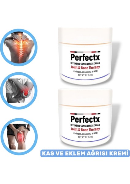 Perfectx Cream Eklem Fıtık Diz Dirsek Bel Kas Vb. Tüm Vücut Ağrılarına Destek Kremi Büyük Boy 150 ml