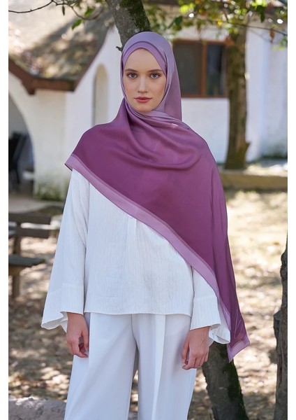 Pembe Ed Scarf Inspired Degrade Desen Şal