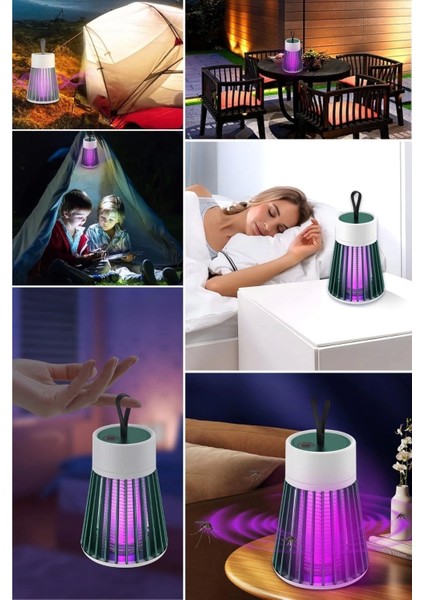 Iç ve Dış Mekanlar Için Şarjlı Sinek Öldürücü Sivrisinek Kovucu,uv Işıklı Sineksavar Taşınabilir Gece Lambası