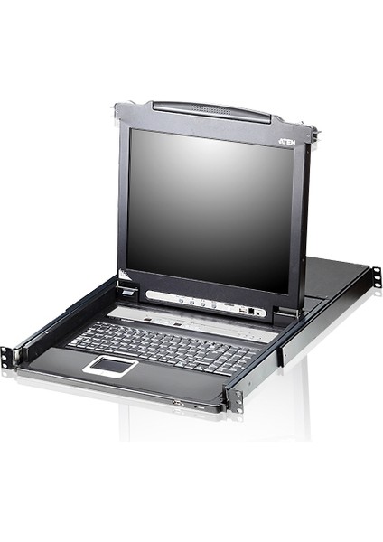 Sürgülü Kasaya Sahip, 17 Arkadan Aydınlatmalı LCD Ekran, Touchpad I ve Türkçe KLAVYE&#039;SI Bulunan 16 Port Ps/2-Usb Kvmp™ (Periferi/ Çevre Cihazlarla (Usb) Bağlantı Kurabilir) Switch, Ilave Konsol