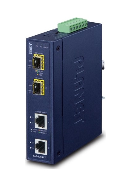 Endüstriyel Media Converter&lt;br&gt; 2-Port 10/100/1000T &lt;-&gt; 2-Port 100/1000/2500X Sfp&lt;br&gt; ındustrial 2-Port 10/100/1000T To 2-Port 100/1000/2500X Sfp Media Converter