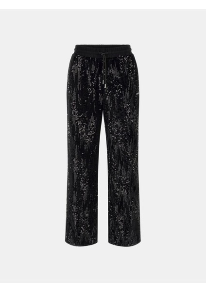 Sequins Kadın Siyah Aktif Regular Fit Eşofman Altı V5BB01K1922-JBLK