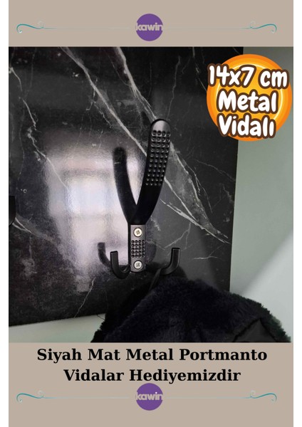 1 Adet Noktalı Portmanto Askı Vestiyer Duvar Dolap Elbise Askısı Siyah Mat Metal Mobilya Kapı Askılık fırsatları