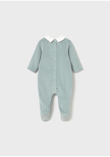Newborn Erkek Bebek Kadife Tulum