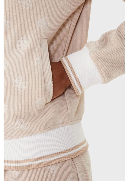 Paulina Kadın Bej Aktif Sweatshirt V5BQ01K1902-COCB fırsatları
