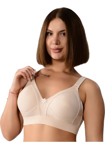 Lüks Pamuklu Penye Geniş Lastikli Telsiz Toparlayıcı ( Balensiz Minimizer ) Sütyen EBRT1010
