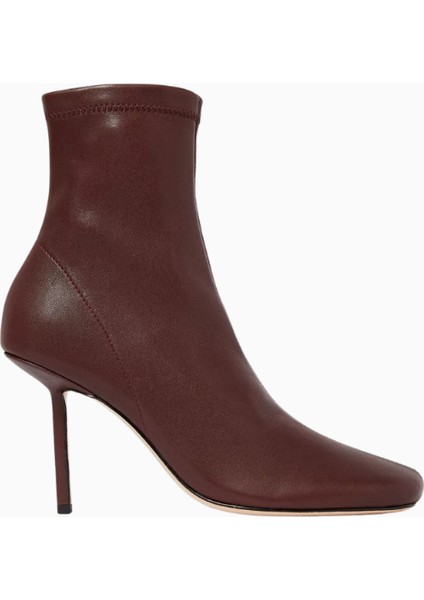 Studıo Amelıa Sierra 90 Kahverengi Deri, Sivri Topuklu Bilekte Bot