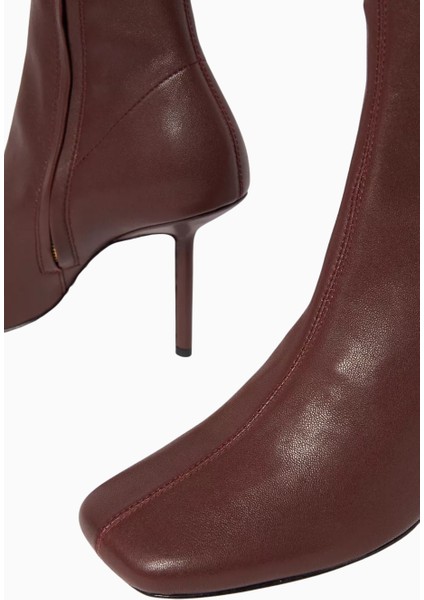 Studıo Amelıa Sierra 90 Kahverengi Deri, Sivri Topuklu Bilekte Bot fırsatları