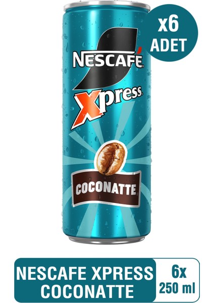 Nescafé Xpress Coconatte Soğuk Kahve 250 ml X6