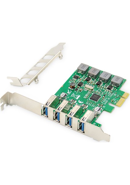 4-Port USB 3.0 Pcı Express Kartı, Çip Takımı: VL805, Low Profile BRAKET&#039;LI&LT;BR&GT; DIGITUS USB Pcı Express Add-On Card Usb3.0, Chipset: VL805 With Low-Profile Slot Bracket