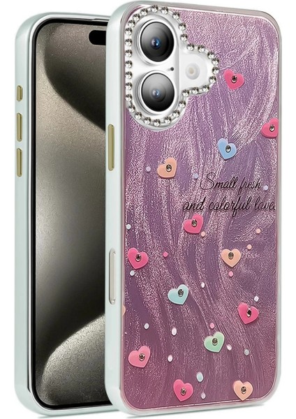 iPhone 16 Kılıf Blade Aynalı Desenli Kapak - Desen 8-(5796)