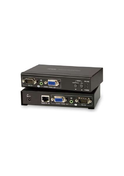 Ses / VGA Görüntü Sinyalı Uzatma Cihazı, Hoparlör Bağlantı Desteği, 150 Metre, Infrared Uzaktan Kumanda Cihazı ile Birlikte