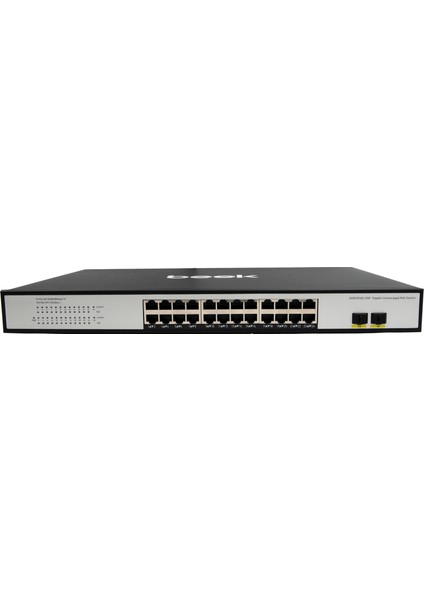 Beek Yönetilemeyen Poe+ Switch&lt;br&gt; 24 x 10/100/1000MBPS IEEE802.3AF/AT Poe+ Port (Port Başına 30.8 Watt) (Poe Güç Bütçesi Maks. 400 Watt)&lt;br&gt; 2 x 1.25G Base-X Sfp Yuva&lt;br&gt; 6kv Surge