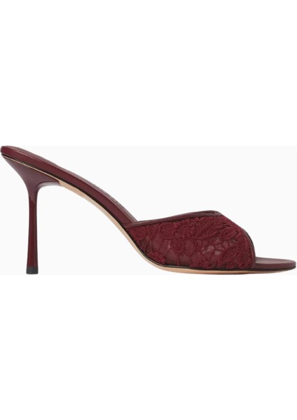 Studıo Amelıa Samara 90 Dantel Detaylı, Açık Burun Yüksek Topuklu Mule Sandalet