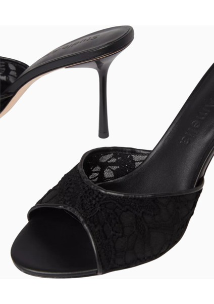 Studıo Amelıa Samara 90 Dantel Detaylı, Açık Burun Yüksek Topuklu Mule Sandalet fırsatları
