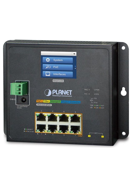 Endüstriyel Duvar Tip Yönetilebilir Switch (Industrial Wall-Mount Managed Switch)&lt;br&gt; 8-Port 10/100/1000T Ieee 802.3AT/AF Poe+ Injector Port (Port Başına 30.8 Watt) (Poe Güç Bütçesi Maks. 240 Wa