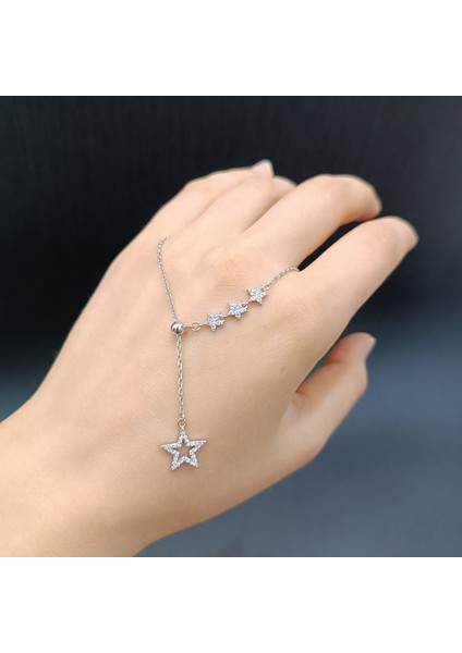 925 Ayar Gümüş Yıldız Modelli Kolye Ucu Yüksekliği Ayarlanabilir Tasarım Kolye fiyatları