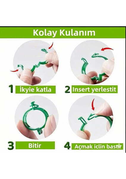 Bahçe Klipsi Dayanıklı Domates Biber Bitki Destek Klipsi Asma Bitkilerine, Sebzelere 10 Adet indirimleri