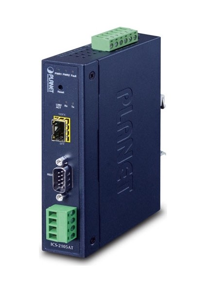 Endüstriyel 1-Port RS232/422/485 Serial Device Server&lt;br&gt; 1-Port 100BASE-FX Sfp&lt;br&gt; -40~75 Derece C&lt;br&gt; ındustrial 1-Port RS232/422/485 Serial Device Server With 1-Port 100BASE-FX Sf