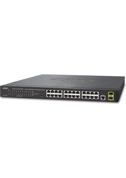 Yönetilebilir Gigabit Switch (Managed Gigabit Switch)&lt;br&gt; 24-Port 10/100/1000BASE-T&LT;BR&GT; 2 x 100/1000BASE-X Mini-Gbıc/sfp Yuva&lt;br&gt; 1 x Konsol Port&lt;br&gt; reset Düğmesi (Sistem Fabr
