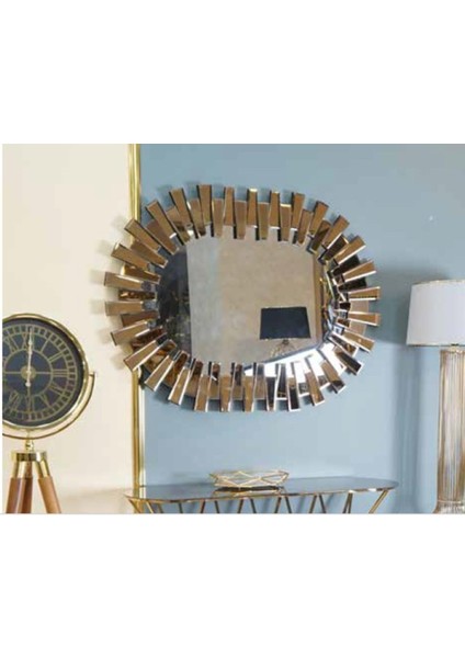 Mim Gold 90 * 120 Oval Piyano Ayna