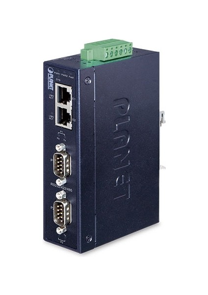 Endüstriyel 2-Port RS232/RS422/RS485 Serial Device Server (Industrial 2-Port RS232/RS422/RS485 Serial Device Server)2kv Sinyal Izolasyon Özelliğine SAHIPIP30, -40~75 Derece C