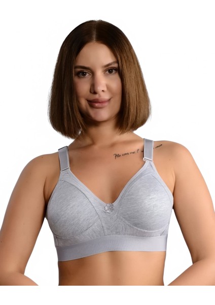 Lüks Pamuklu Penye Geniş Lastikli Telsiz Toparlayıcı ( Balensiz Minimizer ) Sütyen EBRG1010