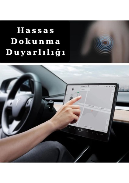 Tesla Model Y 15.6" Multimedya Ekran Koruyucu – 2in1 Temperli Cam Çizilmez Koruma indirimleri