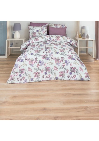 Pastel Renklerde Floral Desenli Nevresim Takımı – Çift Kişilik, %100 Pamuk, Yumuşak Dokulu