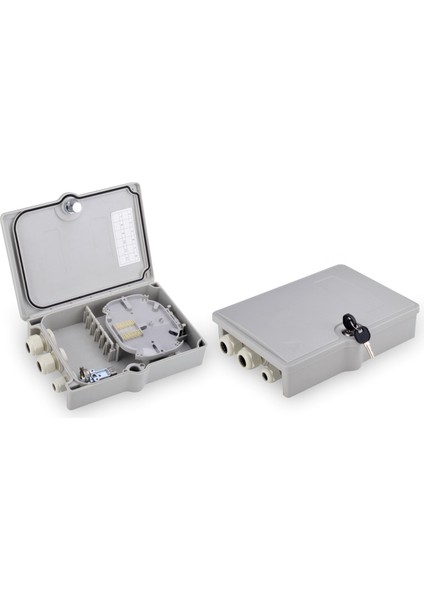 Dış Mekan Fiber Optik Sonlandırma Kutusu/splice Box, 6 x Sc/dx Adaptör/coupler Için, IP65