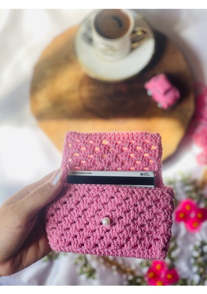 El Yapımı Kadın Kartlık ve Cüzdan Pembe fiyatları